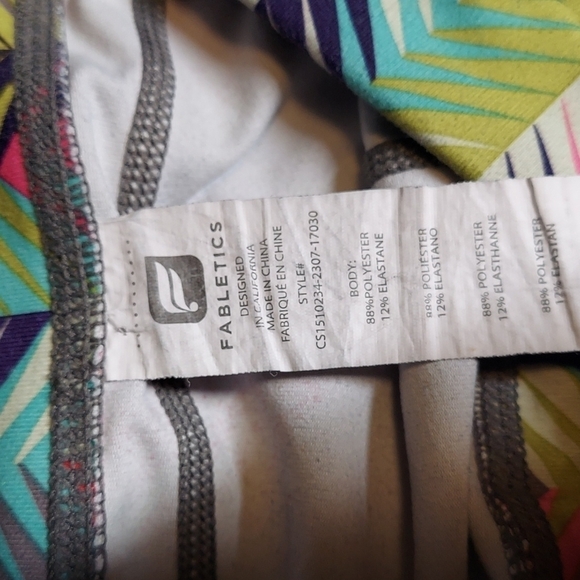 Fabletics Women's Lima Capri Multi Color Pants Size S - Picture 4 of 10